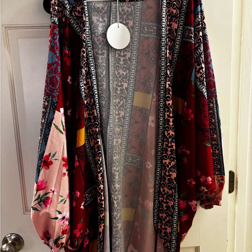 Floral Patchwork Kimono Cardigan